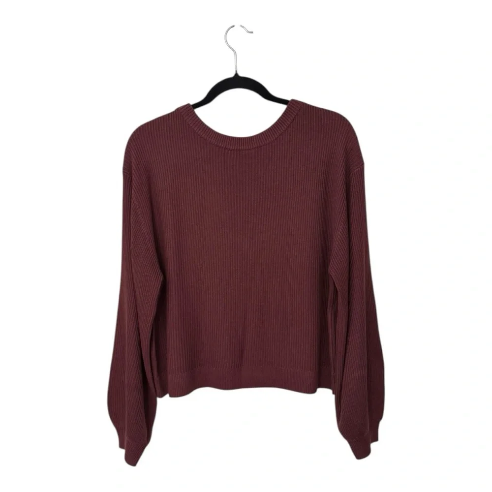 LULULEMON | Reversible Ribbed Crossover Cashmere-Blend Sweater in Smoky Red, 10